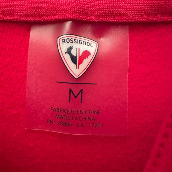 ROSSIGNOL Women’s Classique 1/2 Zip Layer Size Medium Cherry Pink Color Logo - Picture 4 of 10